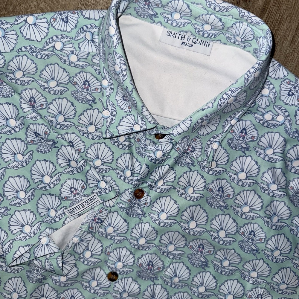 Smith & Quinn The Boatyard Short Sleeve Button Down Mother Of Pearl Men's M